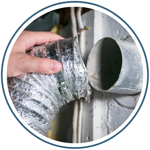 Dryer Vent Getting Cleaned